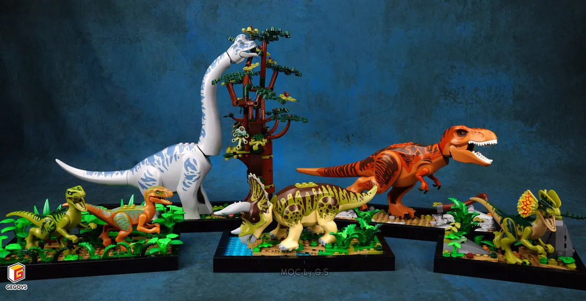 Dinosaur Ecological Diorama — Custom MOC by G.S for CLICK STUDIO | 恐龍生態地台