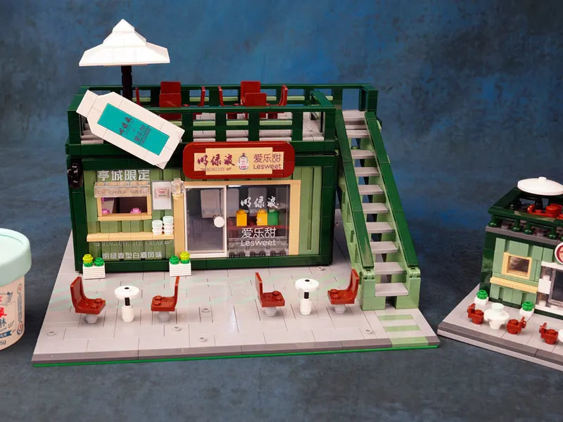 Minglvye x Aiyuetian Pop-up Store — Custom MOC by G.S for CLICK STUDIO | 明綠液×愛樂甜快閃店