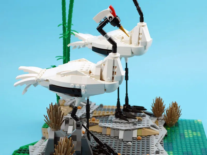 Crane and Bamboo — Custom MOC by G.S for CLICK STUDIO | 鶴與竹