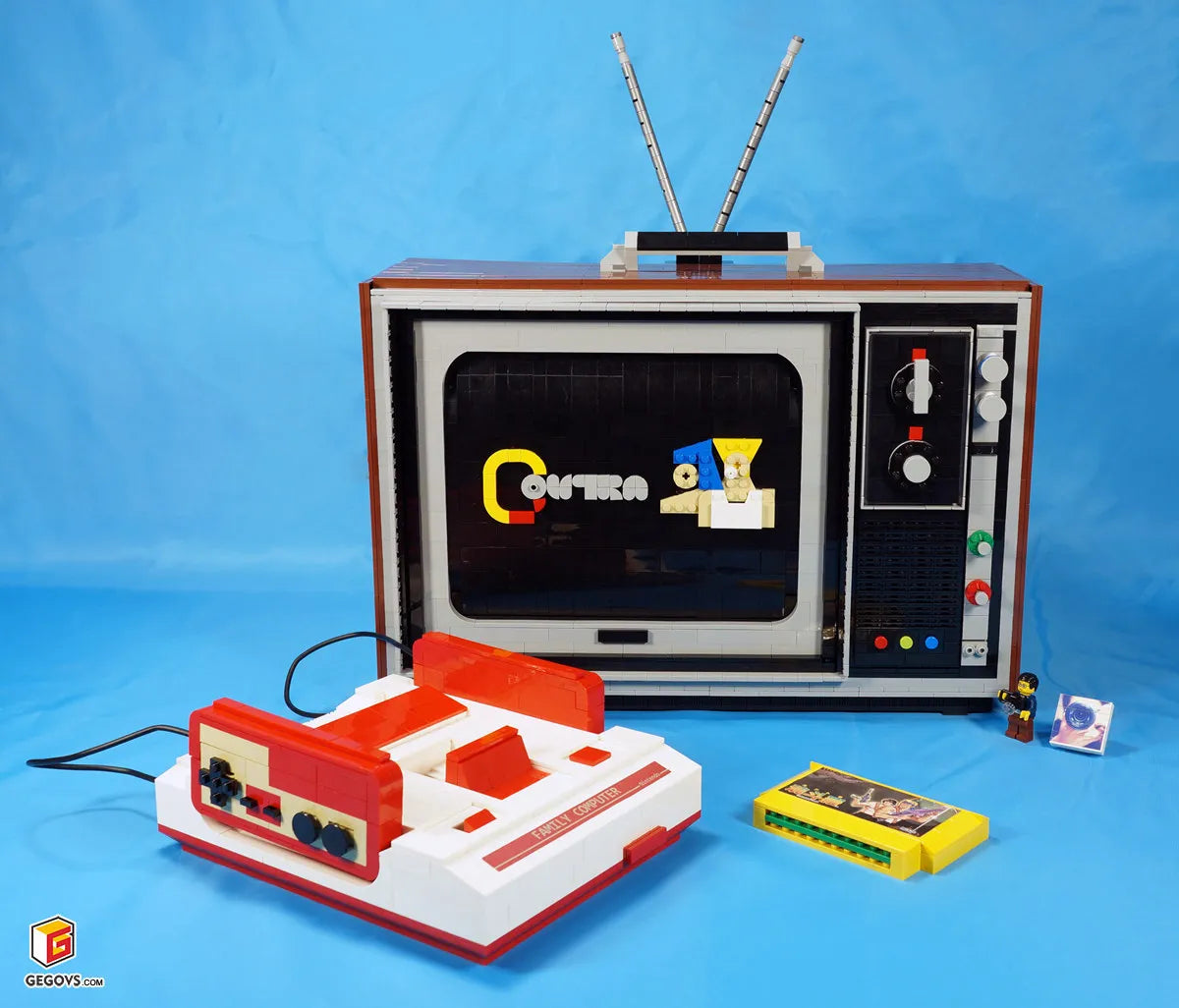 Nintendo NES Console Brick Art — Custom MOC by G.S for CLICK STUDIO | 任天堂紅白機樂高版