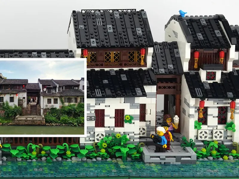 Xiaohe Straight Street Water Town — Custom MOC by G.S for CLICK STUDIO | 江南水鄉小河直街